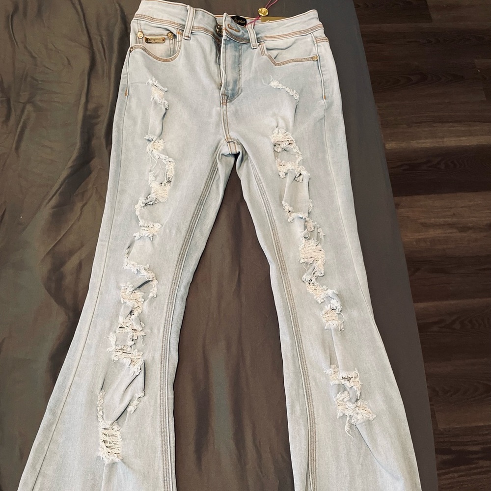Flare high waist jean